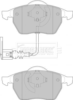 BORG & BECK Комплект тормозных колодок, дисковый тормоз BBP1734